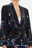 Siyah Kemerli blazer ceket 61119