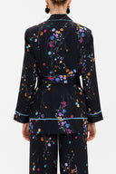 Siyah Kemerli blazer ceket 61119