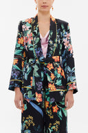 Desenli Kemerli blazer ceket 61119