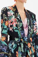 Desenli Kemerli blazer ceket 61119