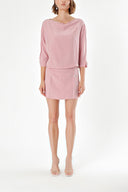 Pembe BOL KESİM İPEK ELBİSE  90571