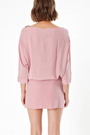 Pembe BOL KESİM İPEK ELBİSE  90571