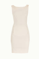 Bej Fermuarlı dar kesim mini pamuk elbise 92019