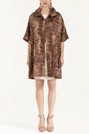 Bej Fermuarlı dar kesim mini pamuk elbise 92019