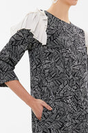 Desenli Piliseli midi elbise 92161