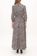 Leopar Cepli lastikli uzun elbise 92606