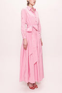 Pembe Cepli Ve Lastikli Gömlek Elbise  92958