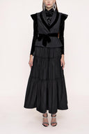 Siyah Kadife detaylı büzgülü ikili takım 12275