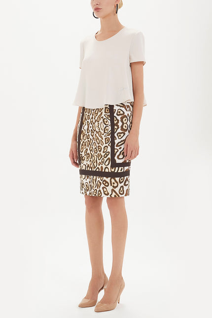 Pars Leopard cotton skirt 80487