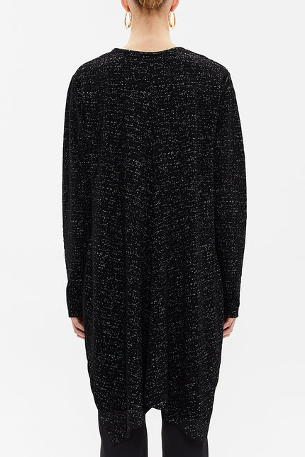 Black Woven  jacquard  mini dress  91966