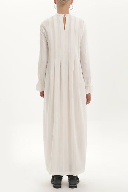 White Pilili uzun elbise 92325