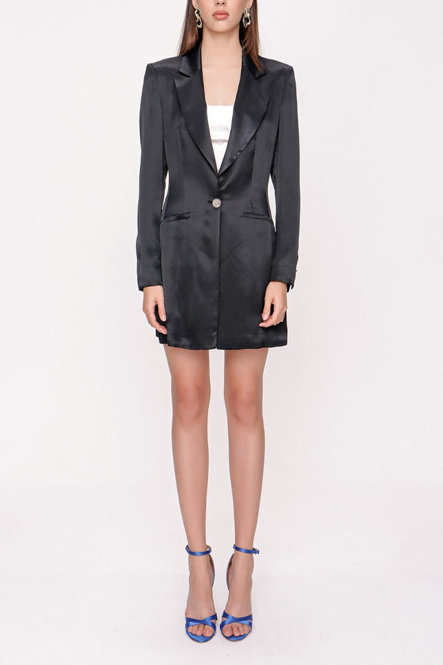 Black Slim fit blazer jacket 61153