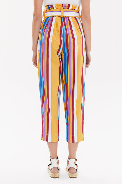 Striped Belted  pants 41351